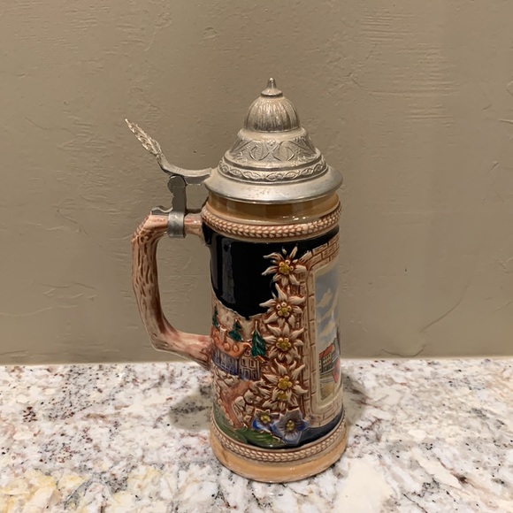 Vintage original Gerzit Getz W Germany stein with lid 7” - Picture 3 of 5